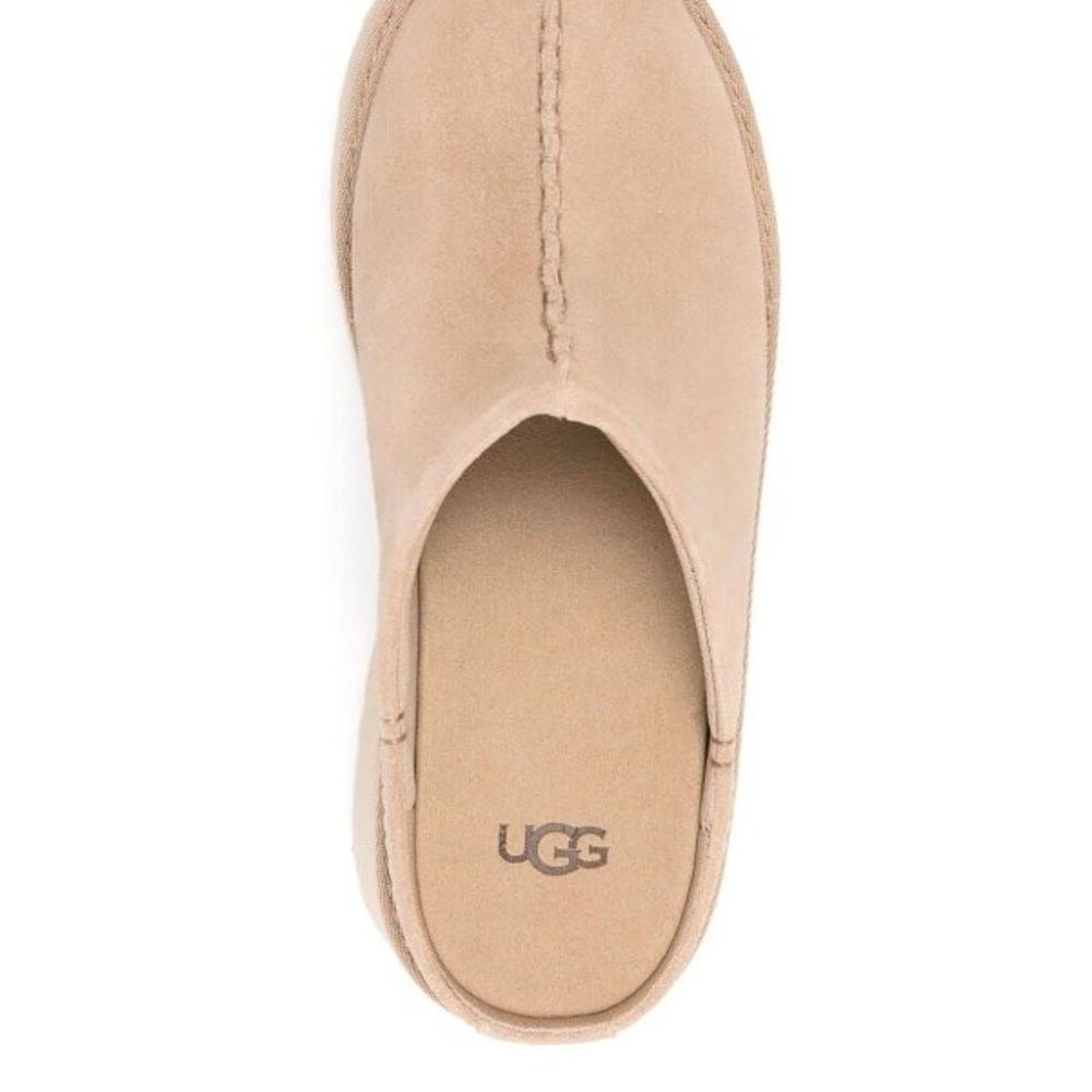 Ugg New Height Clog Women's Platform Suede Slip-On In Sand Size 12. NEW - Picture 4 of 6